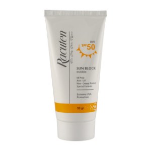 کرم ضدآفتاب بی رنگ SPF50 فاقد چربی مناسب پوست های چرب و مختلط50 گرم برند راکوتن